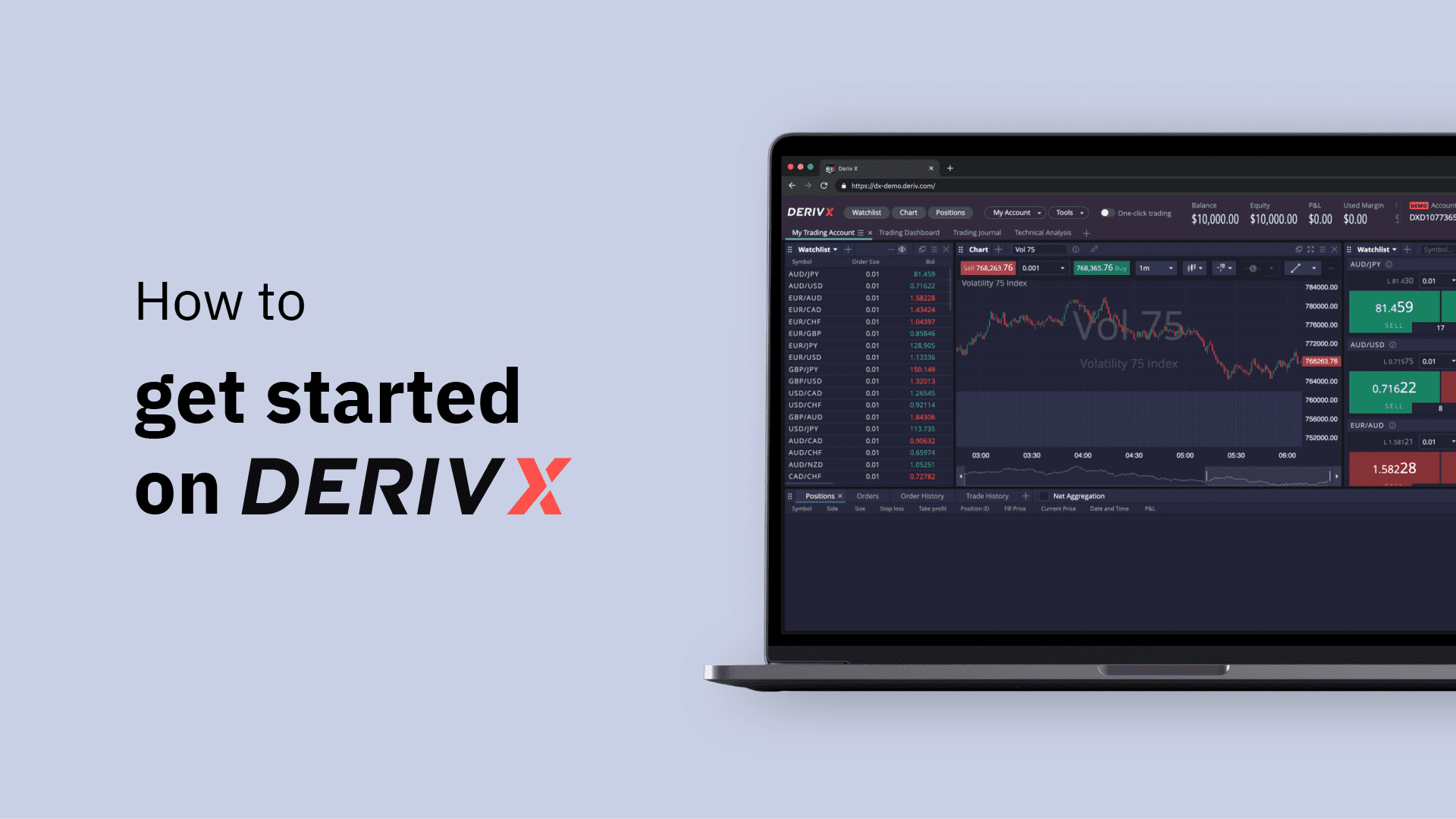 Find out the differences between the account types on Deriv X, and get to know how to create one on mobile and desktop to start trading CFDs.