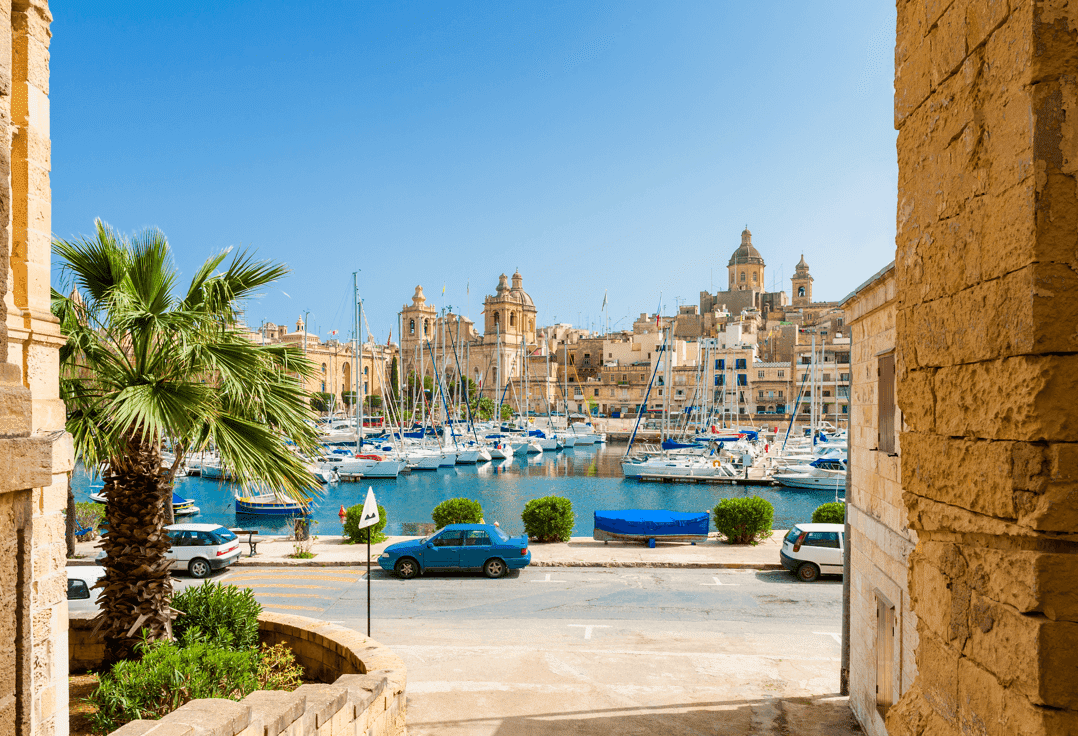 Beach and boats in Malta
